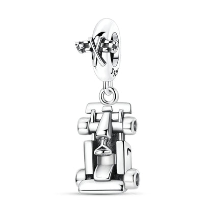 925 Sterling Silver Bear, Kart & Family Tree Charm Bead | Fits Pandora Bracelets & Pendants for Women