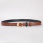 Elegant Women's PU Leather Belt - C-Shaped Buckle Fashion Belt with Gift Box
