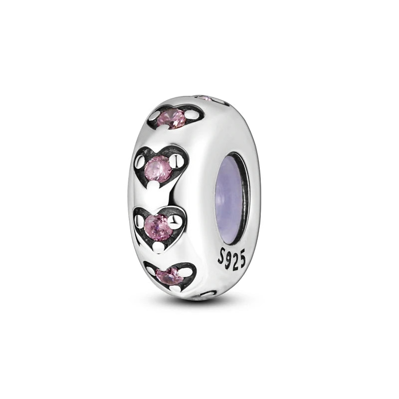 925 Sterling Silver Tree of Life, Peach Heart & Sweet Love Charm Bead | Fits Bracelets & Necklaces
