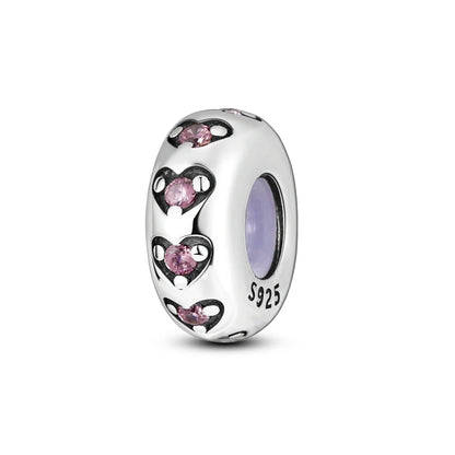 925 Sterling Silver Tree of Life, Peach Heart & Sweet Love Charm Bead | Fits Bracelets & Necklaces