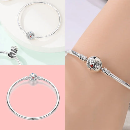 Sterling Silver Purple Dreamcatcher Feather Bracelet - Perfume Bottle Charm