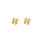 Sterling Silver H-letter Exquisite Earrings Small And Simple Set With Diamond Hollow Earrings Birthday Gift Jewelry