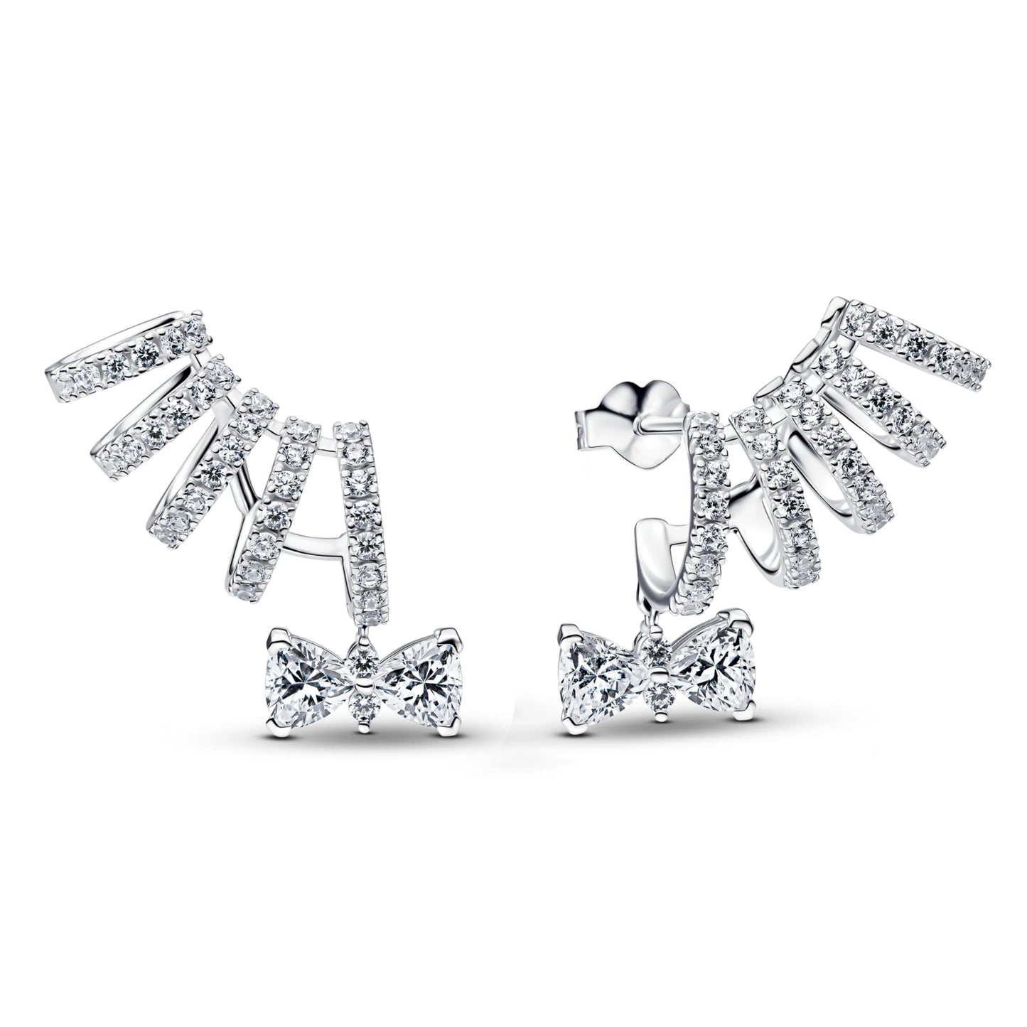 925 Sterling Silver Blue Bow Zircon Fine Jewelry | Earrings, Necklace & Ring for Women