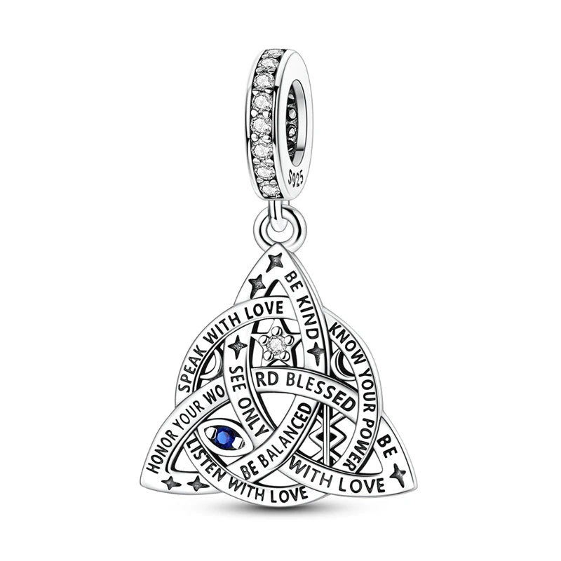 925 Sterling Silver Bear, Kart & Family Tree Charm Bead | Fits Pandora Bracelets & Pendants for Women