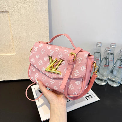 Trendy Patterned Leather Shoulder Bag - Vintage Style Small Square Crossbody