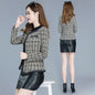 Wool Blend Tweed Coat - Half Plaid Korean Style Autumn Winter 2025