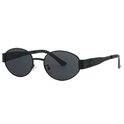 Retro Oval Metal Sunglasses - Luxury Fashion UV400 Unisex Eyewear
