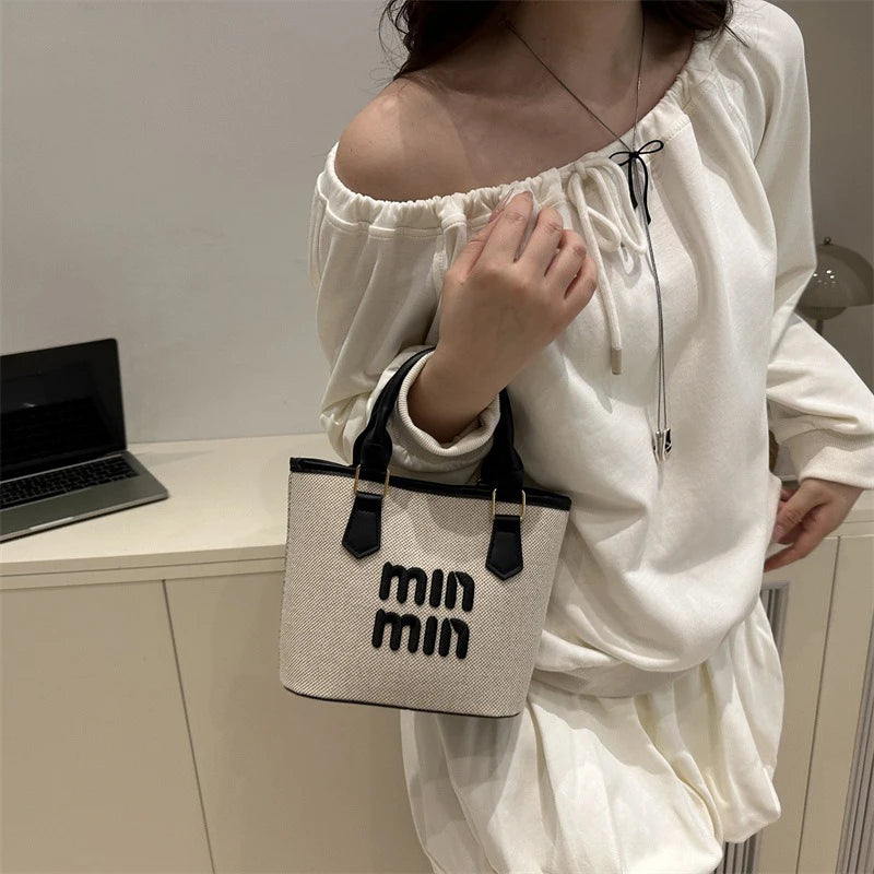 Woven Texture Crossbody Bag - Niche Design Shoulder Handbag