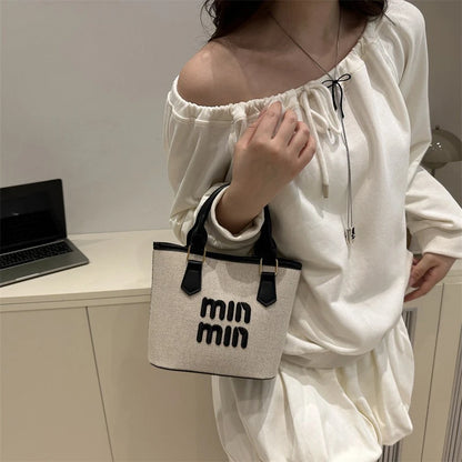 Woven Texture Crossbody Bag - Niche Design Shoulder Handbag
