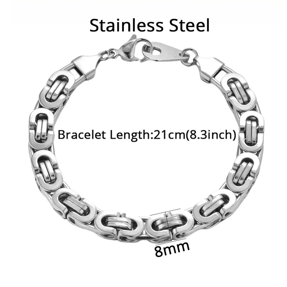 Newest 316L Stainless Steel Bracelet Men Women Wholelsale Wristband 4mm Gold Color Male Hand Chain Link Bracelet Hip Hop Jewelry