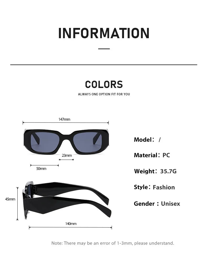 Luxury Designer Sunglasses - Square Stylish UV400 for Women & Men