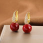 French Light Luxury Pearl & Zircon Drop Earrings | Elegant Banquet Jewelry for Women