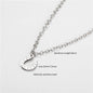 Luxury Brand Love Heart Necklace For Women Paragraph Clavicle Necklace Stainless Steel Gold Color Peach Necklace Fine Jewelry