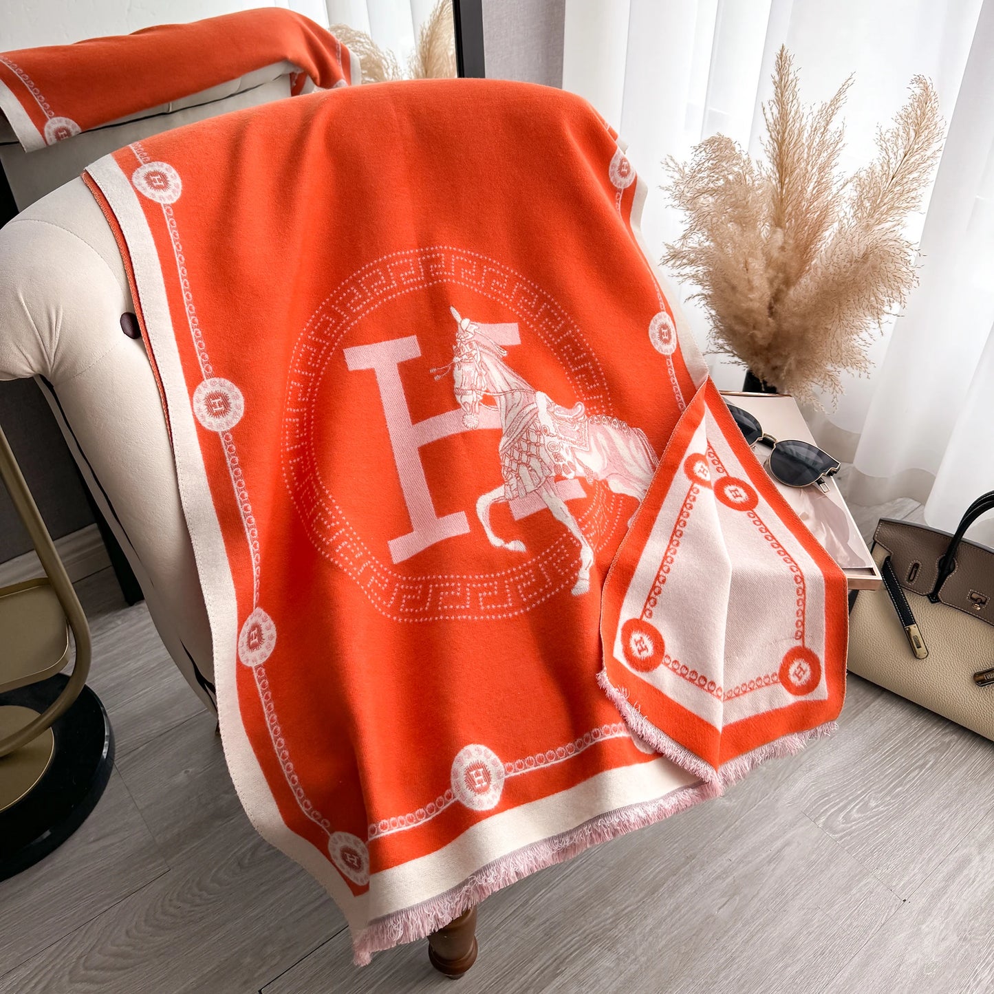 Luxury Winter Cashmere Scarf -  Warm Pashmina Blanket Poncho Shawl