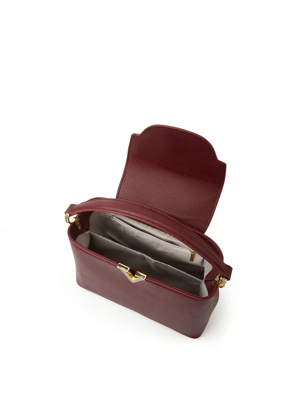 New 2025 simple V-shaped decorative handheld fashionable messenger bag trendy bucket women's small bag
