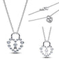 925 Sterling Silver Blue Bow Zircon Fine Jewelry | Earrings, Necklace & Ring for Women