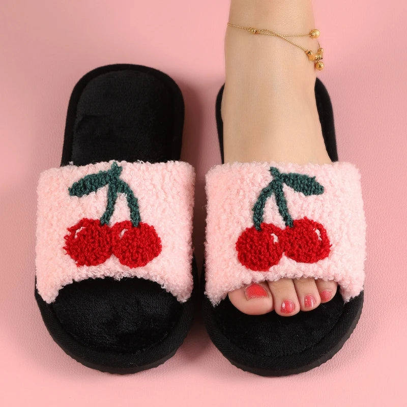 Women's Plush Furry Slippers - Soft Cozy Indoor Outdoor House Shoes