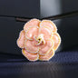 Luxury Small Fragrant Camellia Brooch Women High-end Pearl Flower Brooches for Lady Vintage Jewelry Trendy Coat Accessories Pin
