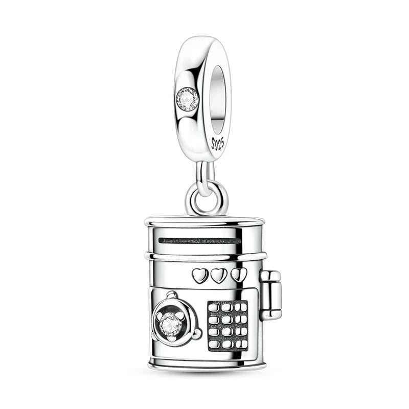 925 Sterling Silver Bear, Kart & Family Tree Charm Bead | Fits Pandora Bracelets & Pendants for Women