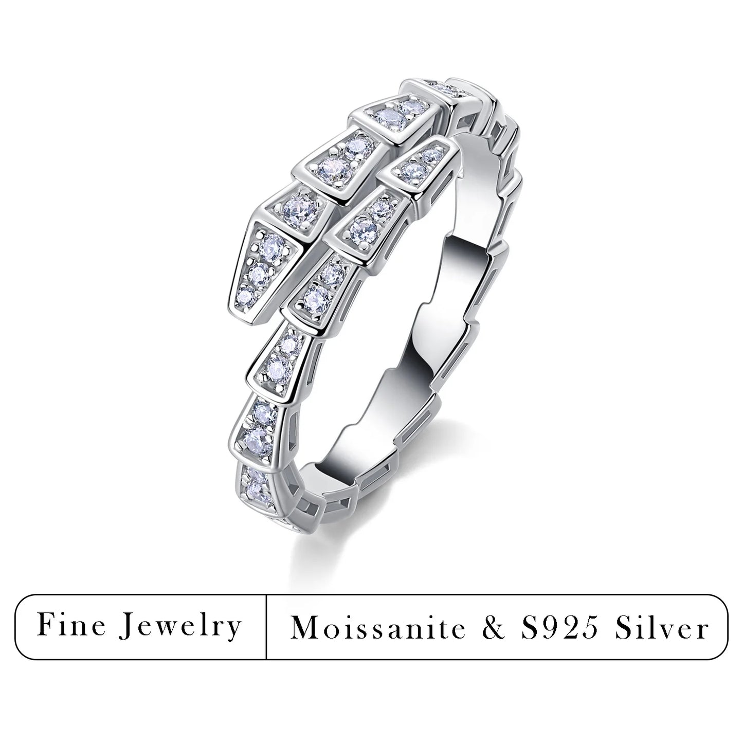 0.37ct Moissanite Stackable Eternity Ring - 925 Sterling Silver