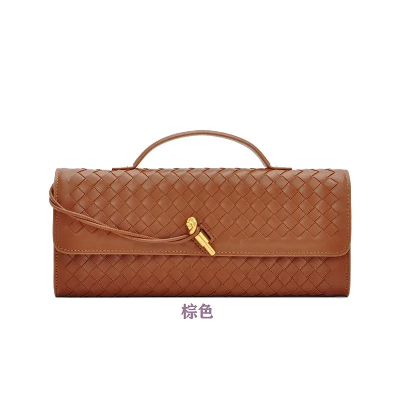 Classic Elegant Ladies Crossbody Bag Leather Handbag Shoulder Tote Luxury Designer Famous Brand Women's Chic Style