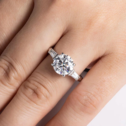 Moissanite Cocktail Ring - 925 Sterling Silver, 1ct & 2ct, D Color, NGTC Certified