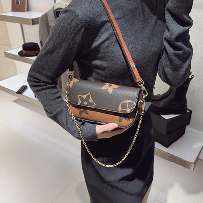 Elegant Women's Leather Messenger Handbag