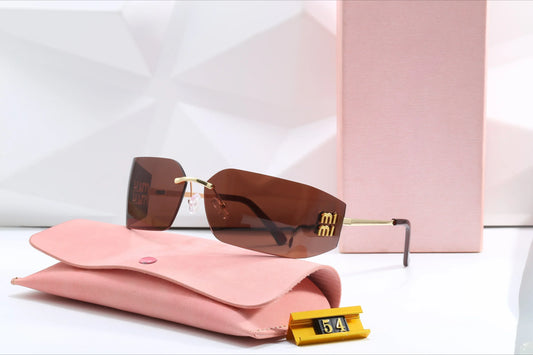 2025 Frameless Oversized Sunglasses - UV400 Vintage Retro Style for Women