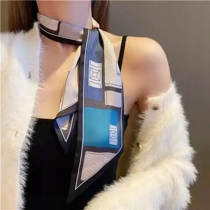 Luxury Long Silk Satin Scarf Belt - Soft Headscarf & Hair Band Accessory