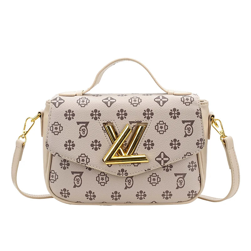 Trendy Patterned Leather Shoulder Bag - Vintage Style Small Square Crossbody