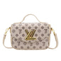 Trendy Patterned Leather Shoulder Bag - Vintage Style Small Square Crossbody