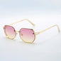 New in Sunglasses for Women Black Frame Gold Border Decoration Fashionable Black Lens Glasses Sunglasses Sunglasses Women