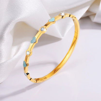 Stainless Steel Bangle Bracelet Designer Jewelry Gold Plated Bangles Women's Bracelets Woman Accessories for Women 2025 Trend