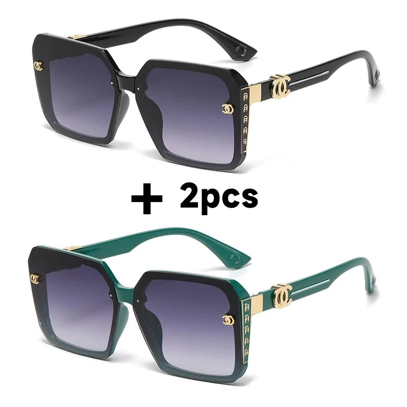 Fashion Oversized Sunglasses Women UV400 Sun Glasses Vintage Square Eyewear Brand Designer Oculos