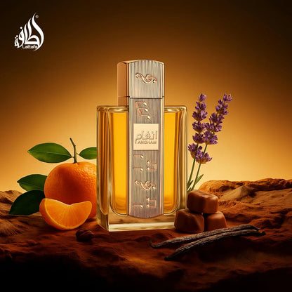 Arabic Perfume Angham - Citrus, Lavender, Musk, Amber, Vanilla - Eau De Parfum Long-Lasting Fragrance for Unisex, 100 ml