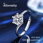 Moissanite Solitaire Ring - 925 Sterling Silver, 0.5ct to 2ct, D Color VVS1, GRA & CMA Certified