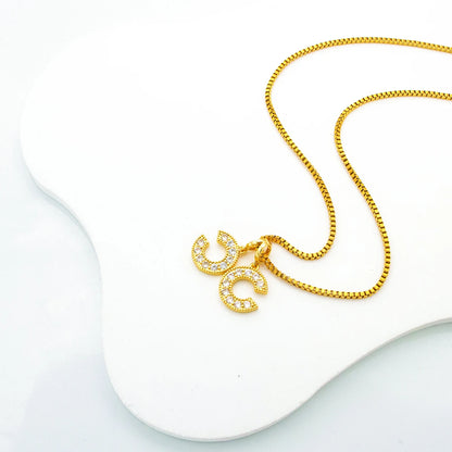 Gold Letter C Pendant Necklace for Women | Stainless Steel