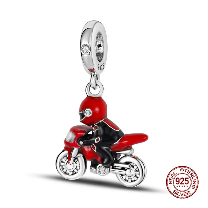 Sterling Silver Character Pendant Charm Bead - Bracelet Necklace Accessory