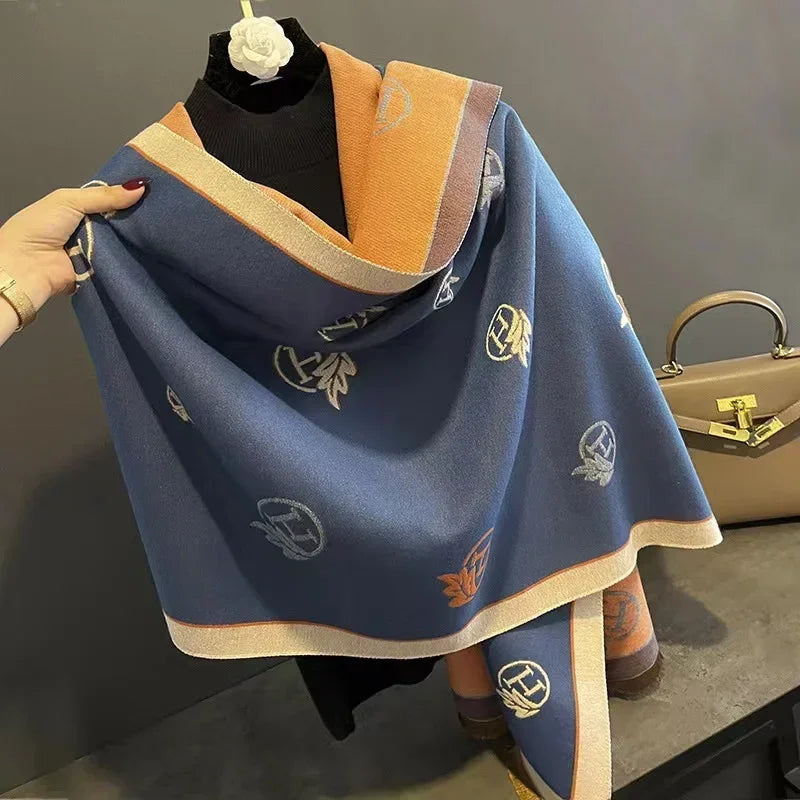 Luxury Imitation Cashmere Scarf -  Autumn Winter Warm Fashion Shawl