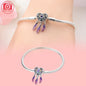 Sterling Silver Purple Dreamcatcher Feather Bracelet - Perfume Bottle Charm