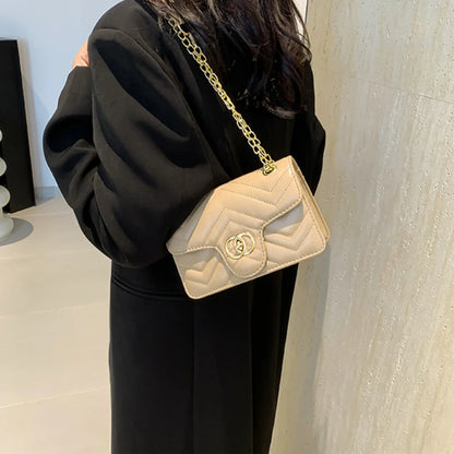 2025 new stylish niche shoulder bag, diamond grid small square bag, fashionable chain crossbody bag, women's minimalist bag