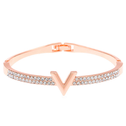 Letter Bracelet Women's Instagram Style Personalized Design English Letter V-shaped Bracelet Bracelet