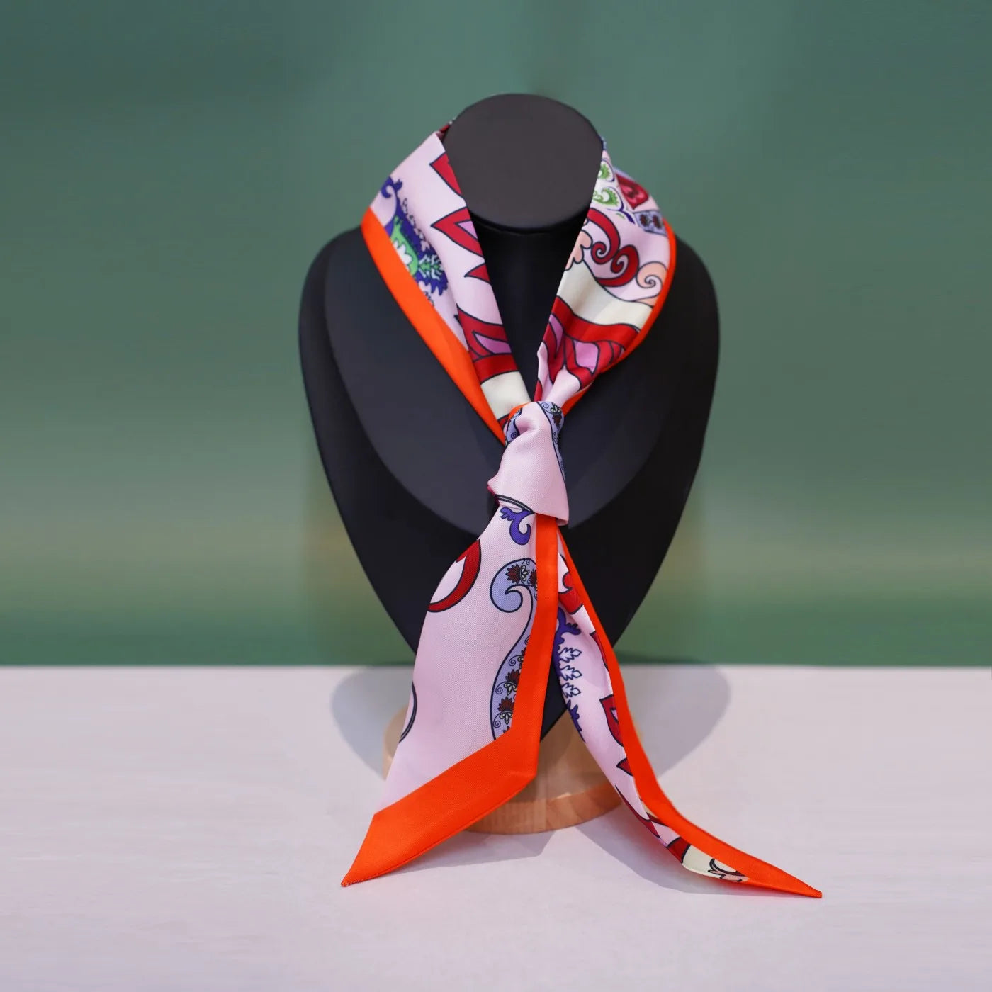 Silk Scarf Ribbon Hair Tie for Women Long Printed Accessory Bag Handle Decoration Neck Wrap Stylish Headband Multiuse