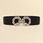 Waist Belt Women's Belt Corset Wide Elastic Dress Belt Luxury Designer Brand Stretch Elastic Wide Corset Metal Buckle Waistband