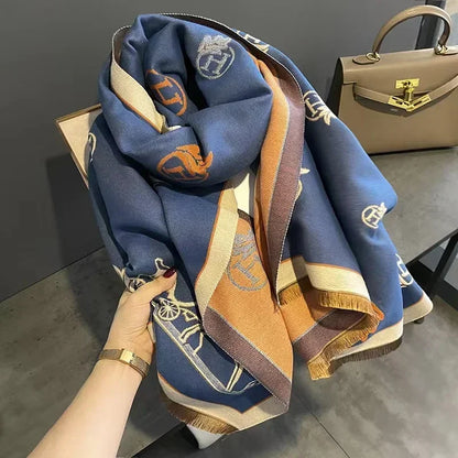 Luxury Imitation Cashmere Scarf -  Autumn Winter Warm Fashion Shawl