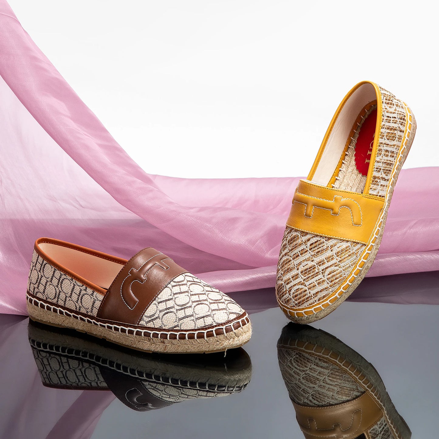 Women's Classic Fisherman Flats - Letter Print Retro Loafers