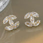 Fashion Advanced Sense Shiny Letter Zircon Earrings For Women Accessories Jewelry Gifts for Girls