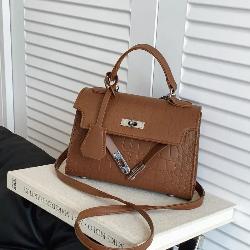 PU Portable Crocodile Pattern Shoulder Bag Women Fashion Versatile Crossbody Bags Handbag High Quality Tote Commuter Bags Gifts
