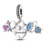 925 Sterling Silver Tree of Life, Peach Heart & Sweet Love Charm Bead | Fits Bracelets & Necklaces