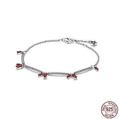Brand new 925 sterling silver zirconia exquisite tennis star bracelet for women DIY original charm beads exquisite jewelry